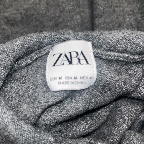 ZARA Women’s Dark Gray Pullover Hoodie Size Medium - Picture 4 of 5